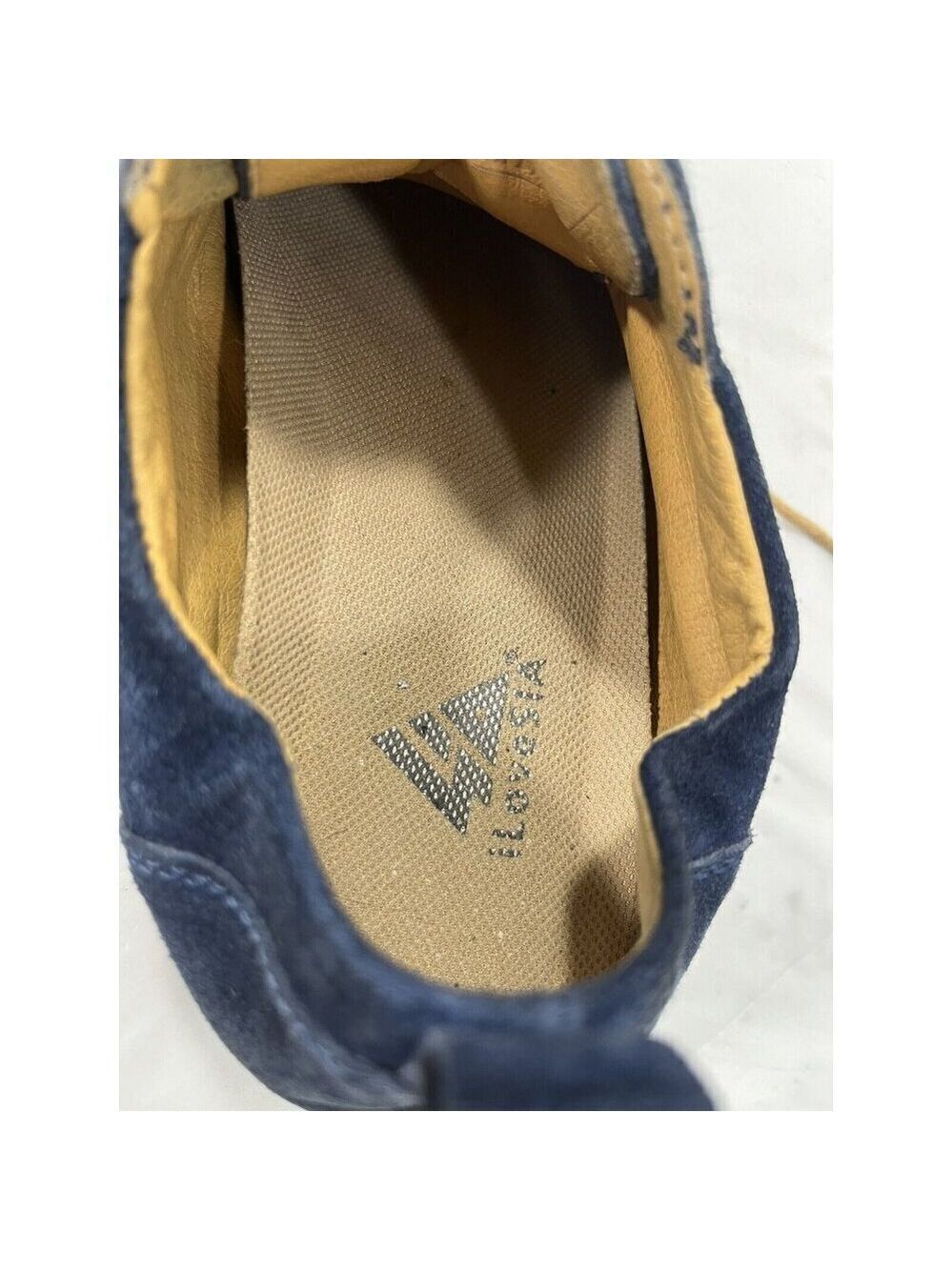 iLoveSIA Men's Blue Suede Tan Accents Oxford Shoes Sz 9 - Picture 15 of 16